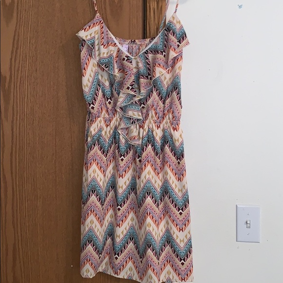 Francesca’s rainbow aztec flowy dress - Picture 2 of 4